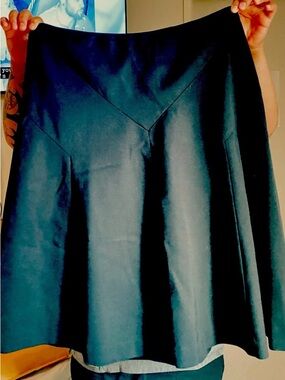Ralph Lauren Black Skirt Lined Size 6 Wool Gored Mini Classic Zippered A-Line